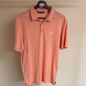 Travis Mathew Men’s Peach Polo Shirt Medium